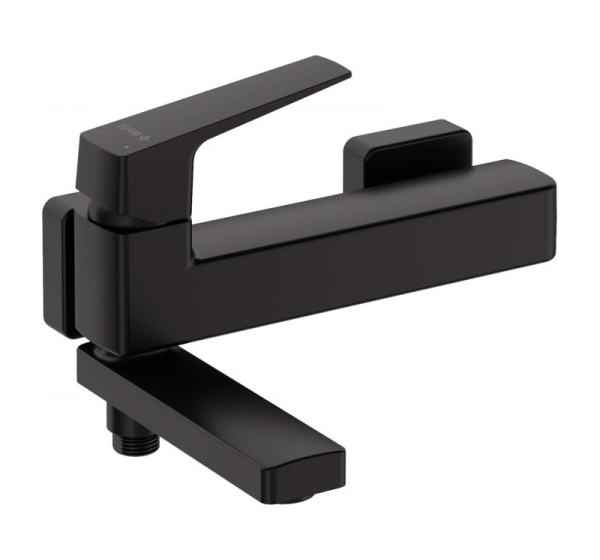 Wall-mounted bathtub mixer - with folding spout