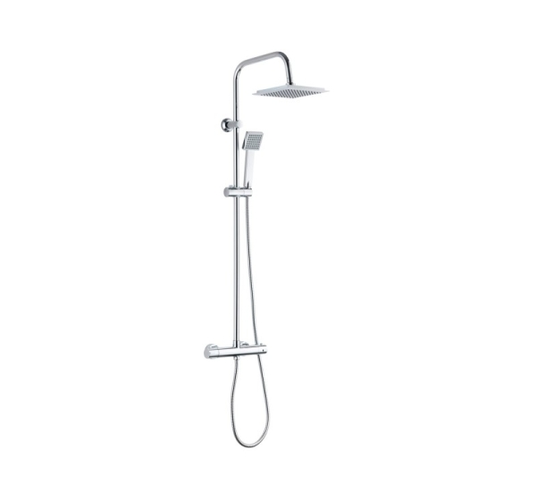 Rain shower with thermostatic mixer