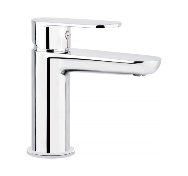 Basin mixer with temperature limitation