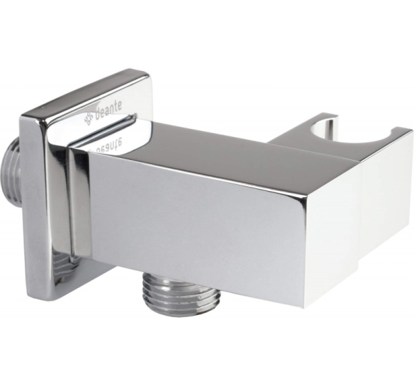 Square angled connector with handset holder