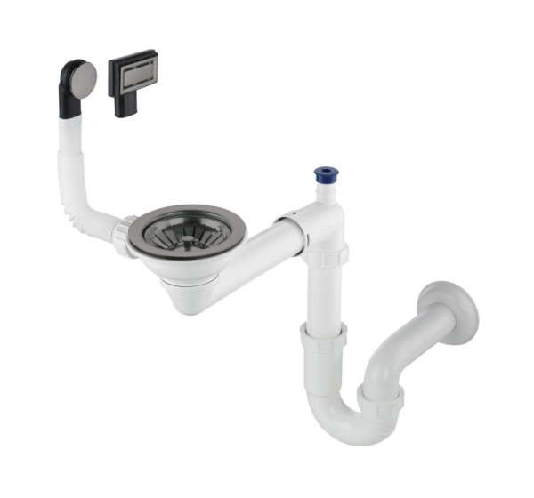 Siphon for 1-bowl granite sink - Space-Saver