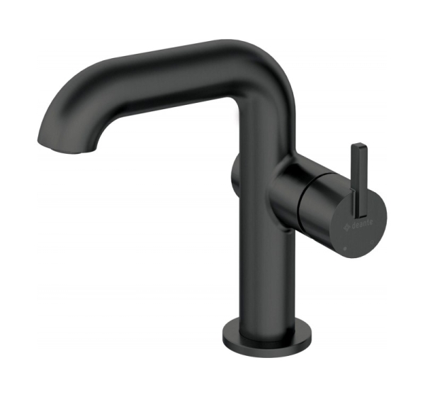 Basin mixer with rectangular spout
