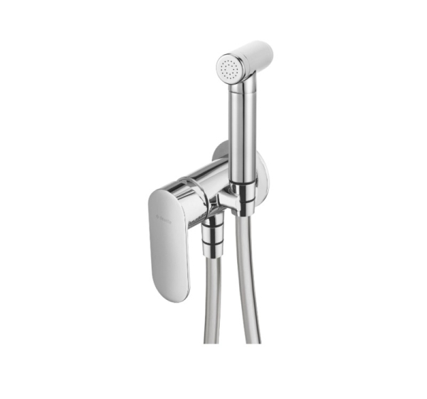 Concealed bidet mixer with bidetta shower head