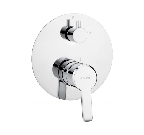 Concealed shower mixer with shower switch