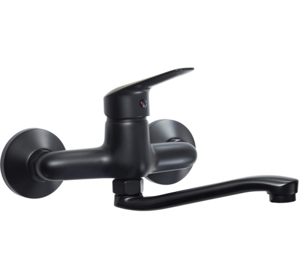 Wall-mounted washbasin mixer