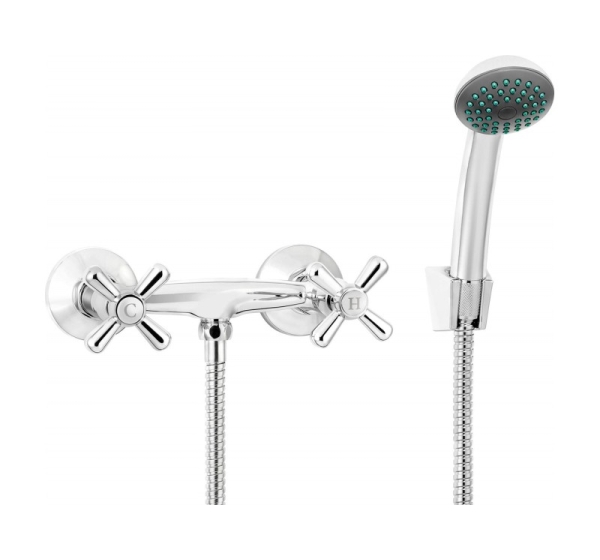 Wall-mounted shower faucet with shower set
