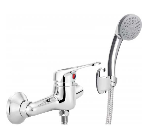 Wall-mounted shower faucet with shower set