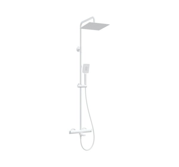 Shower set with thermostatic bath faucet
