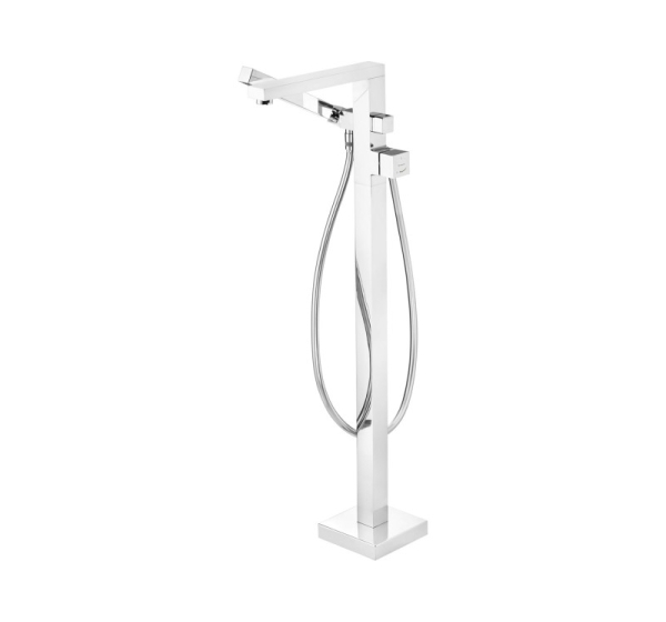 Freestanding bathtub mixer with shower set