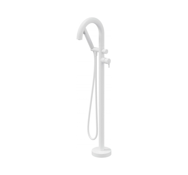 Freestanding bath faucet with shower set