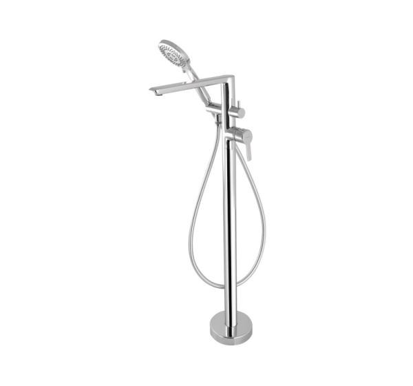 Freestanding bathtub mixer with shower set