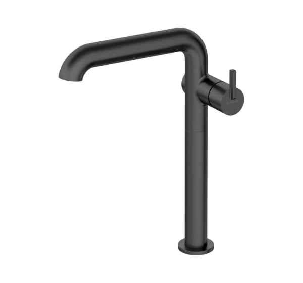 Tall basin mixer with rectangular spout