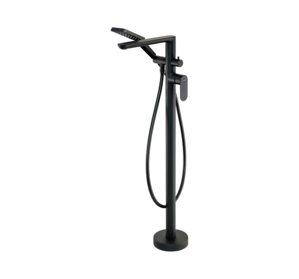 Freestanding bathtub mixer with shower set