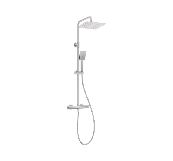 Rain shower with thermostatic shower mixer