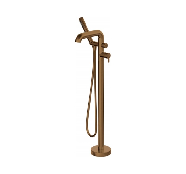 Freestanding bath mixer set with shower kit