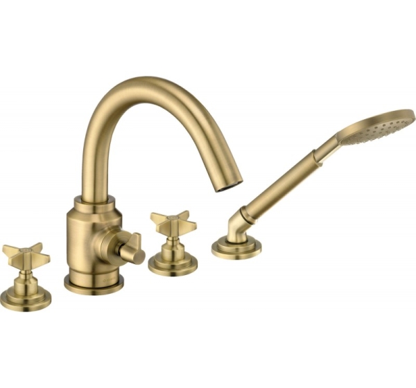 4-hole bathtub mixer with shower set