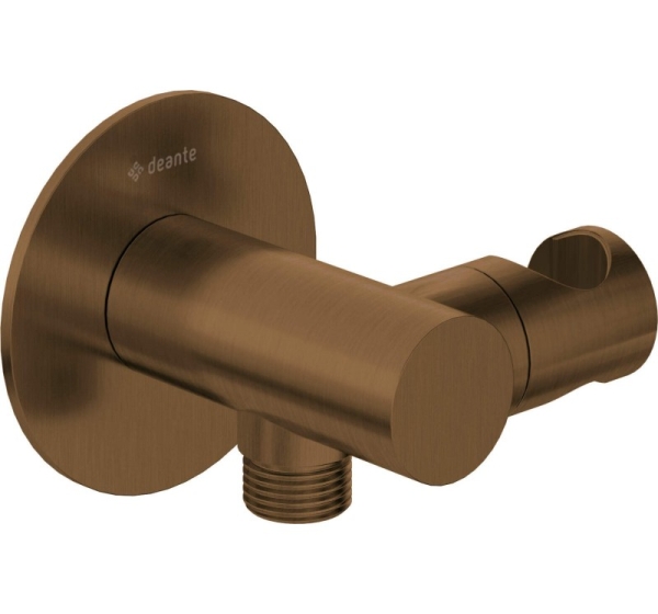 Angled connector with handset holder