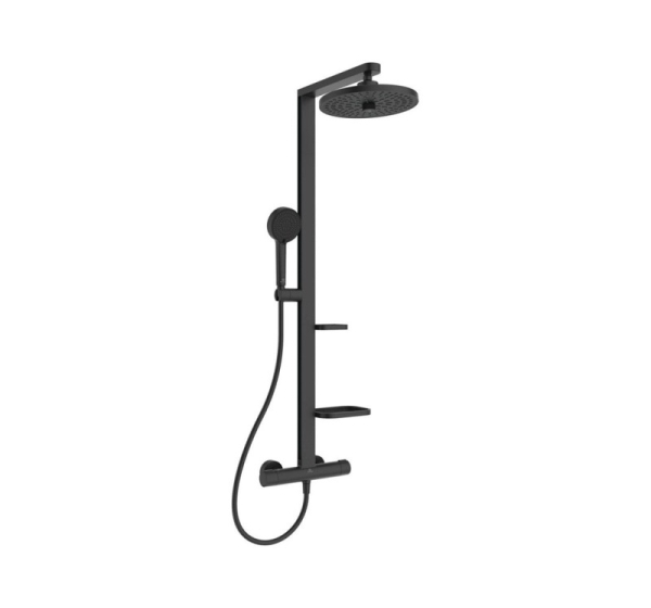 SHOWER SET ALU+ BLACK MATT