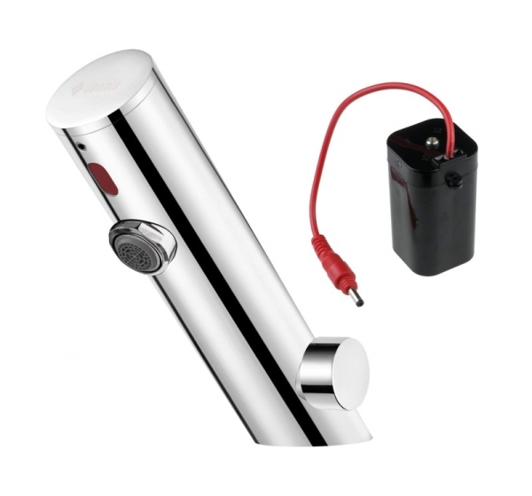Touchless washbasin mixer with temperature control - 4xAA