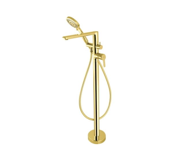 Freestanding bathtub mixer with shower set