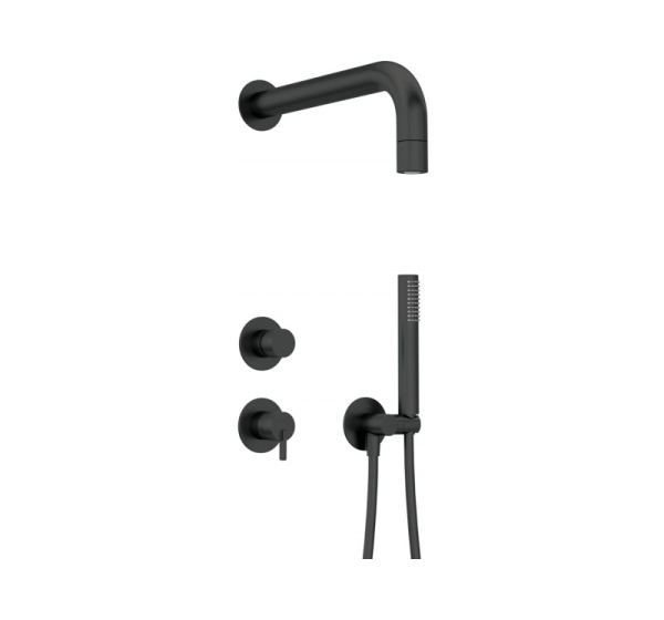 Concealed shower set with hand shower