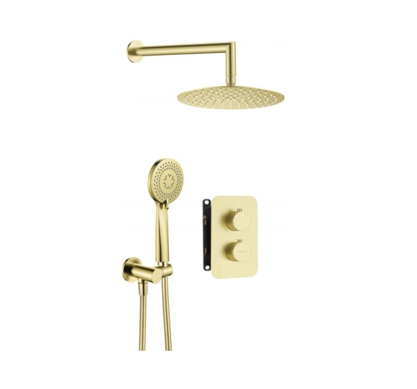 Concealed shower set with thermostatic BOX