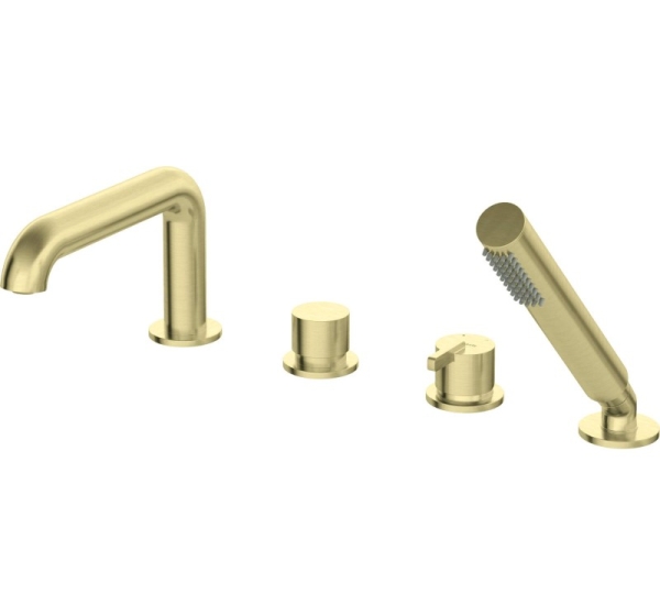 4-hole bathtub mixer with shower set