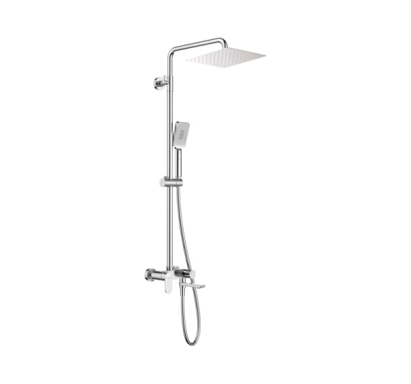 Shower head with bathtub mixer - movable spout