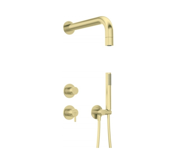 Concealed shower set with hand shower
