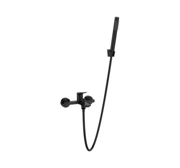 BATH MIXER NESTOS WITH SHOWER SET BLACK