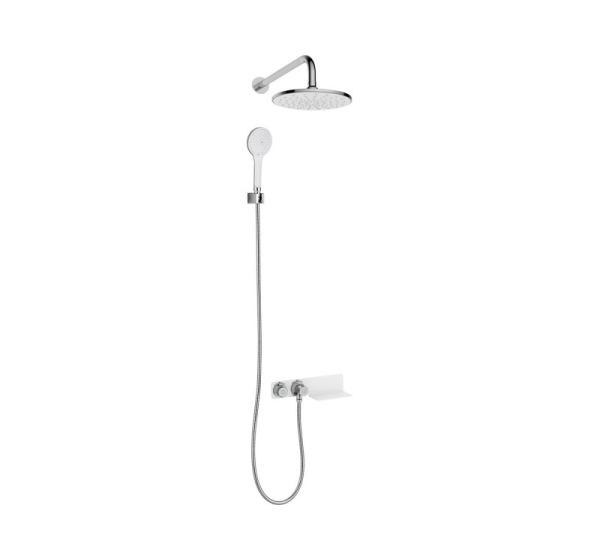 Concealed shower set with thermostatic mixer