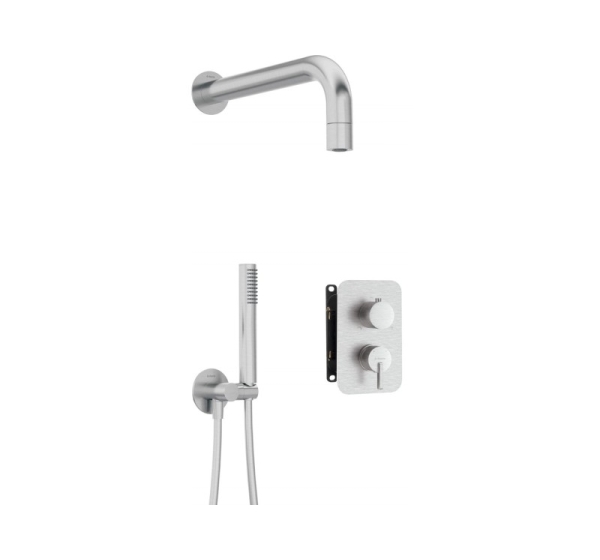 Concealed shower set with mixer BOX - with hand shower