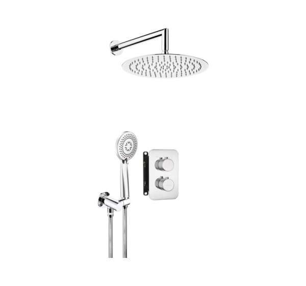 Concealed shower set with thermostatic BOX