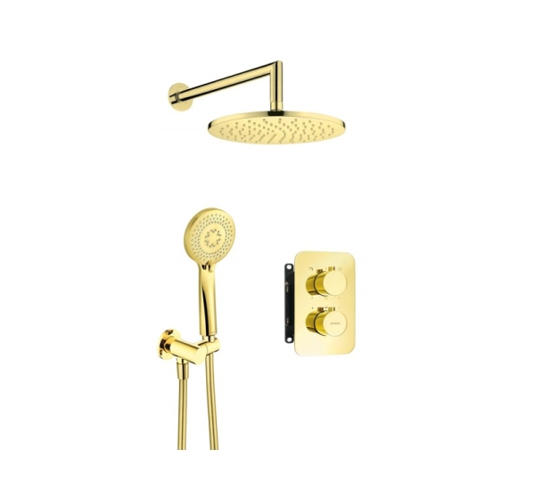 Concealed shower set with thermostatic BOX