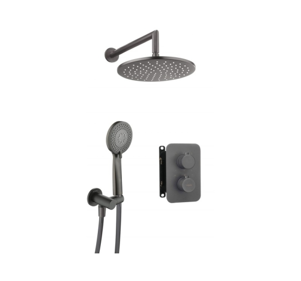 Concealed shower set with thermostatic BOX