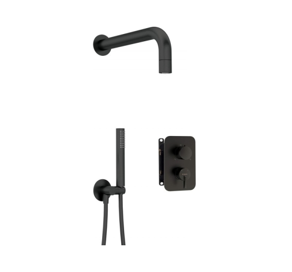 Concealed shower set with mixer BOX - with hand shower