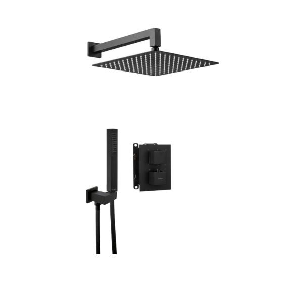 Concealed shower set with thermostatic BOX