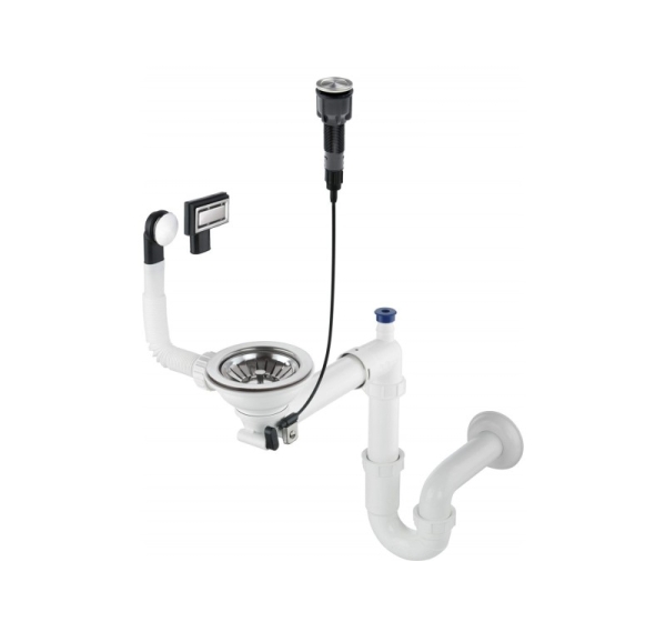 Siphon for 1-bowl granite sink - Space-Saver