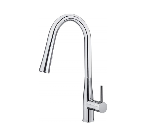Kitchen faucet with pull-out spout - 2 jet types