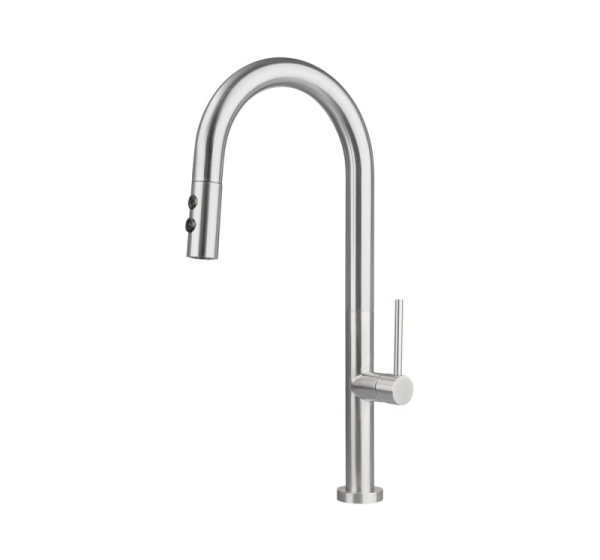 Kitchen faucet with pull-out spout - 2 types of spray