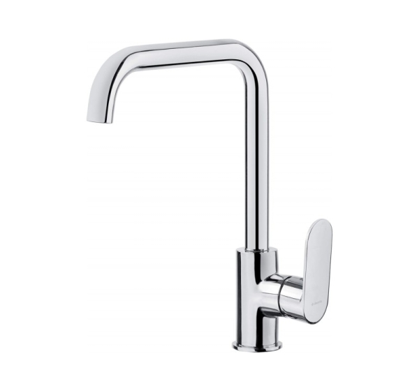Kitchen faucet with rectangular spout