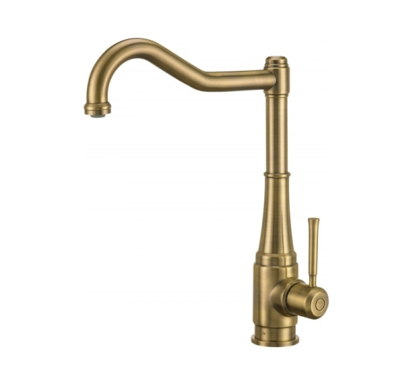 Kitchen faucet with rectangular spout