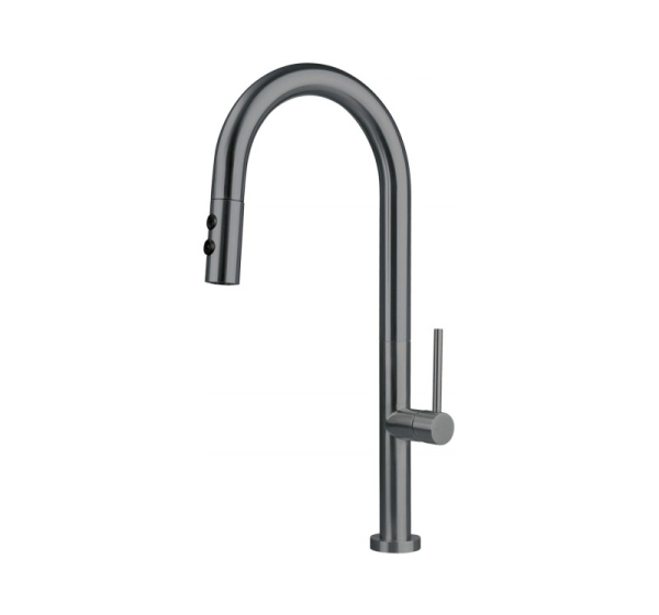 Kitchen faucet with pull-out spout - 2 types of spray