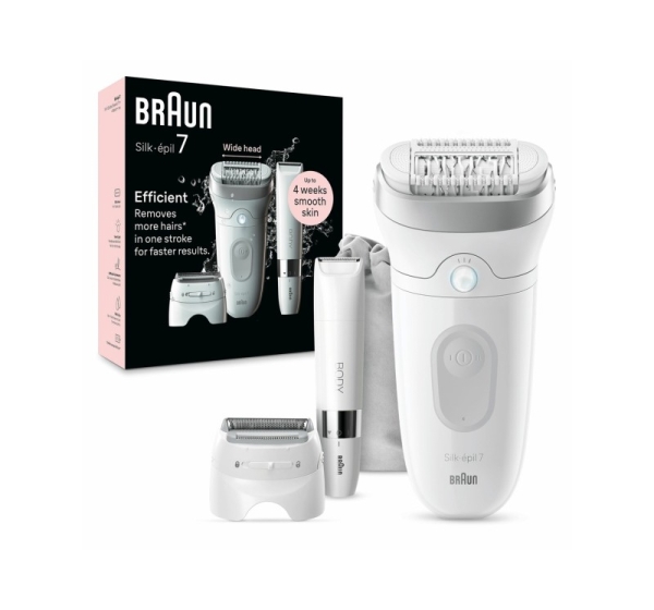 Braun Silk-épil 7 7-441 40 tweezers Silver, White