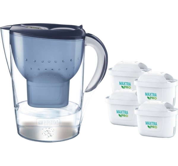 Brita Marella XL jug + 4 Maxtra cartridges blue