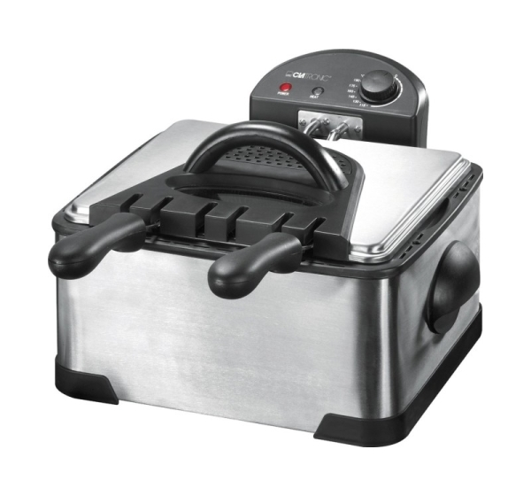 Clatronic FR 3195 Fryer 4 L 2000 W Black, Stainless steel