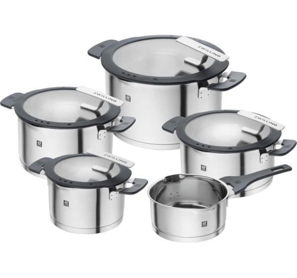 ZWILLING SIMPLIFY 66870-005-0 Pots set Stainless steel 5 pcs. Silver Black