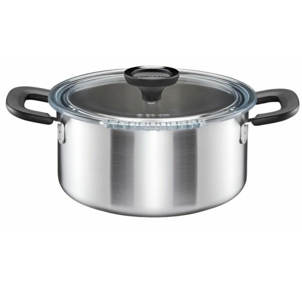 Pot 3L stainless steel with lid Functional
