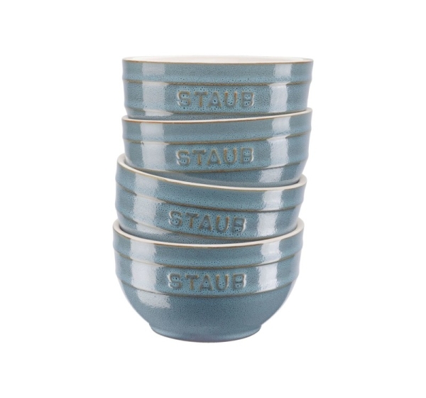 Staub Ceramique Bowl set 0.7 L Round Ceramic Turquoise 4 pc(s)