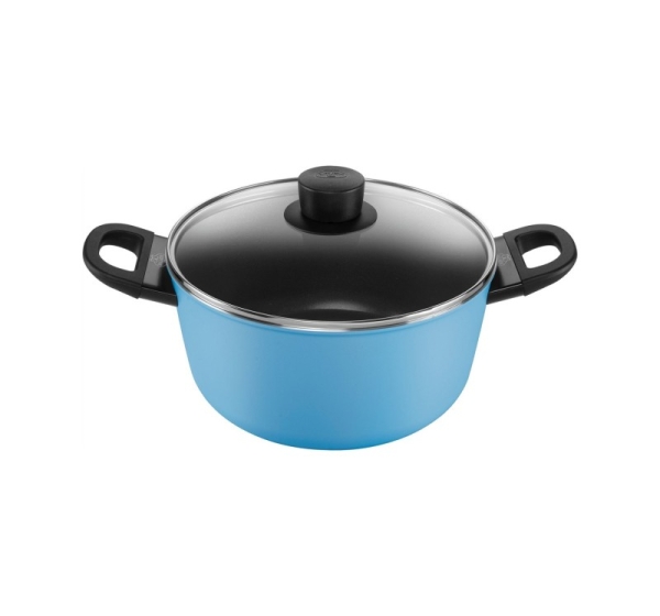 BALLARINI CAPRERA Garnek 2H z pokrywką 24 cm niebieski
